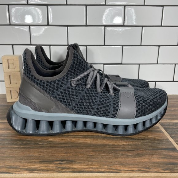 Z Zegna A-Maze Men's Size 10 Shoes Gray Black Techmerino Wool Vibram Sneaker - Picture 3 of 14